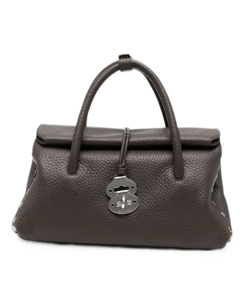Zanellato small Dotta Centauro studded leather tote bag - Braun Braun