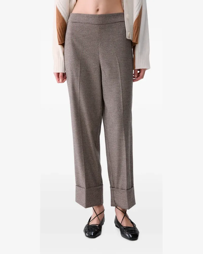 Liu Jo Hose mit Hahnentrittmuster - Braun Braun
