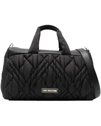 Moschino Reisetasche mit Logo-Schild Schwarz