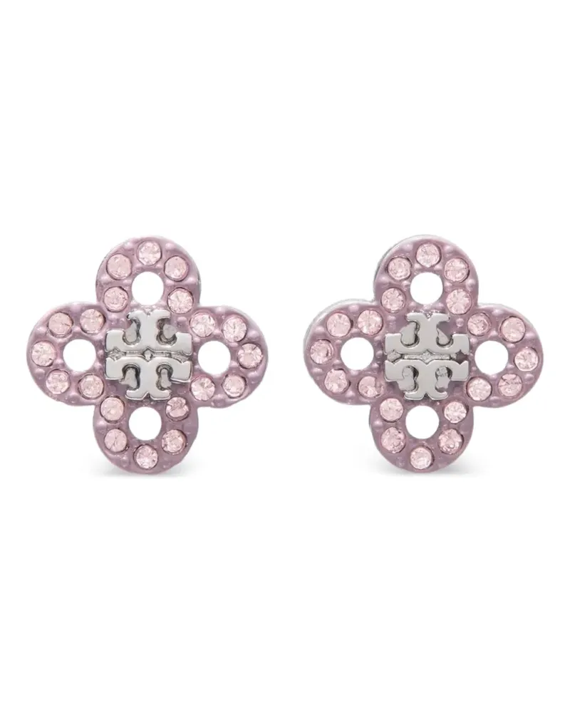 Tory Burch Forget Me Not Ohrstecker mit Kleeblatt - Silber Silber