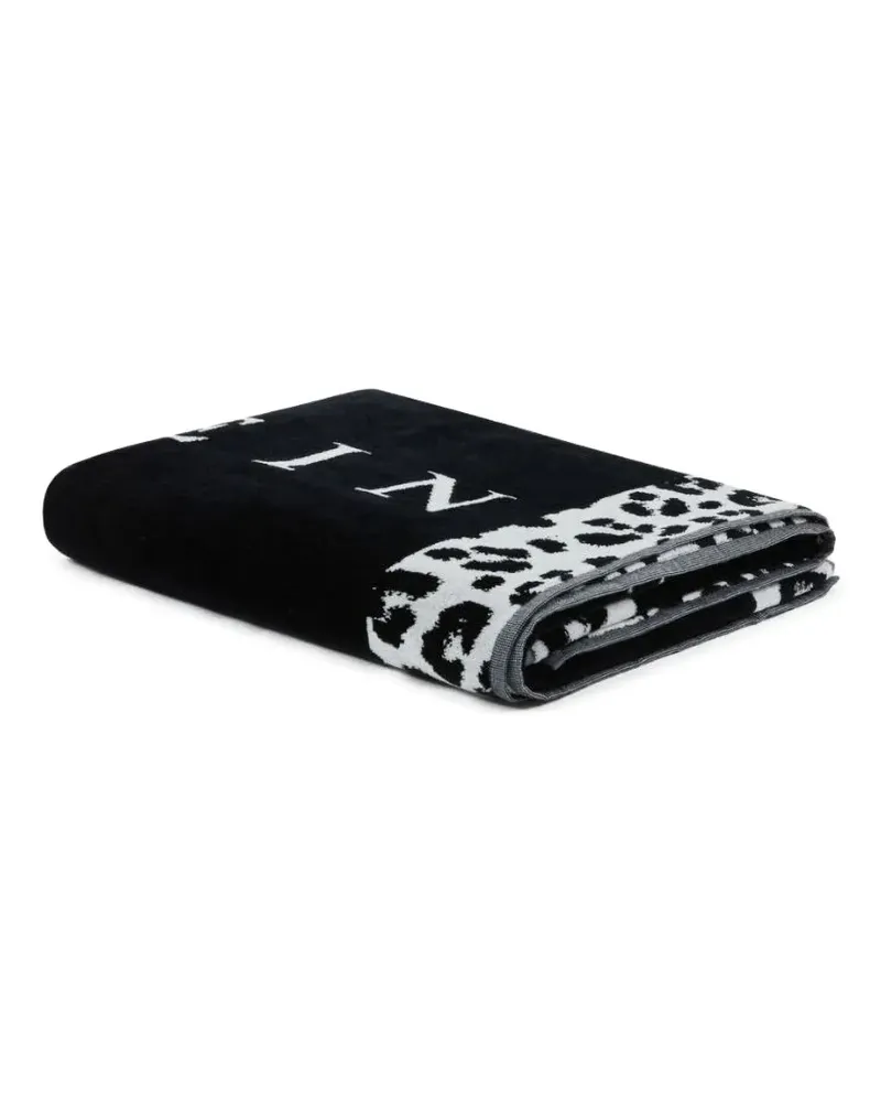 Philipp Plein Leo Strandtuch - Schwarz Schwarz