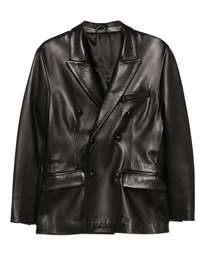 Ernest W. Baker Ernest W Lederjacke - Schwarz Schwarz