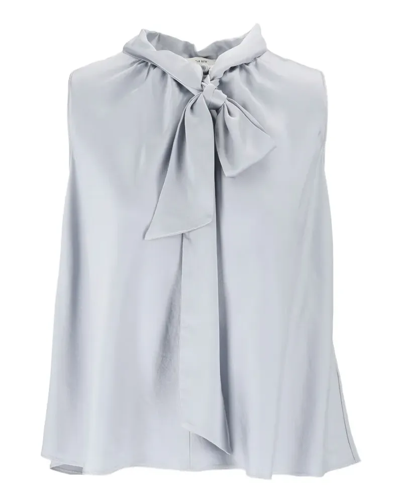 forte_forte pussy-bow sleeveless top - Grau Grau