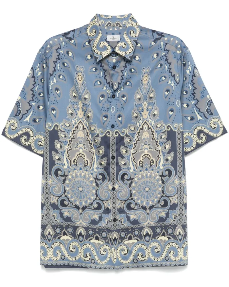 Etro Hemd mit Paisleymuster - Blau Blau
