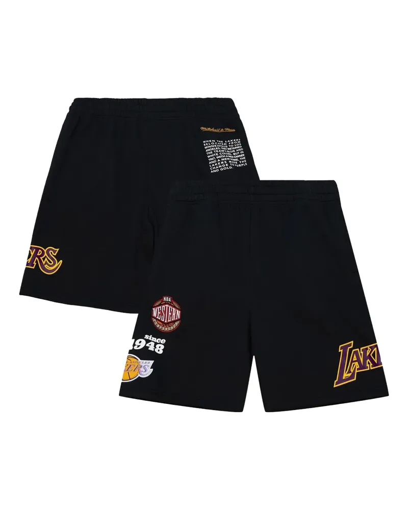 Mitchell & Ness Los Angeles Lakers Team Origins Lauf-Shorts - Schwarz Schwarz