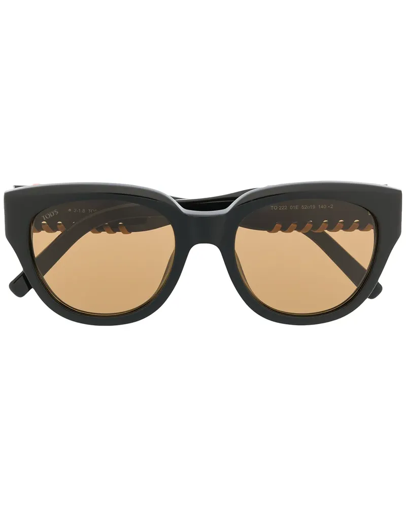 TOD'S Verzierte Sonnenbrille - Schwarz Schwarz