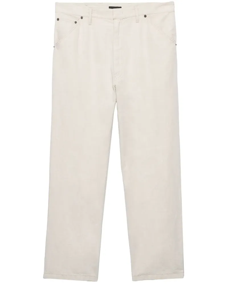 Prada Hose aus Chambray - Weiß Weiß