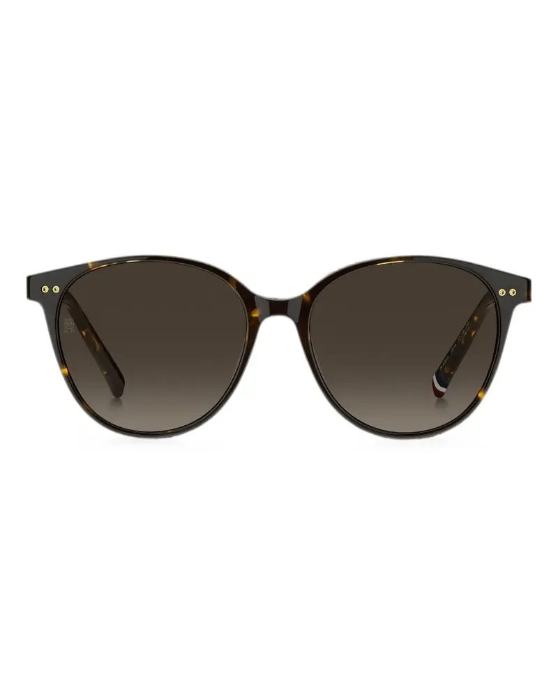 Tommy Hilfiger geometric-frame sunglasses - Braun Braun