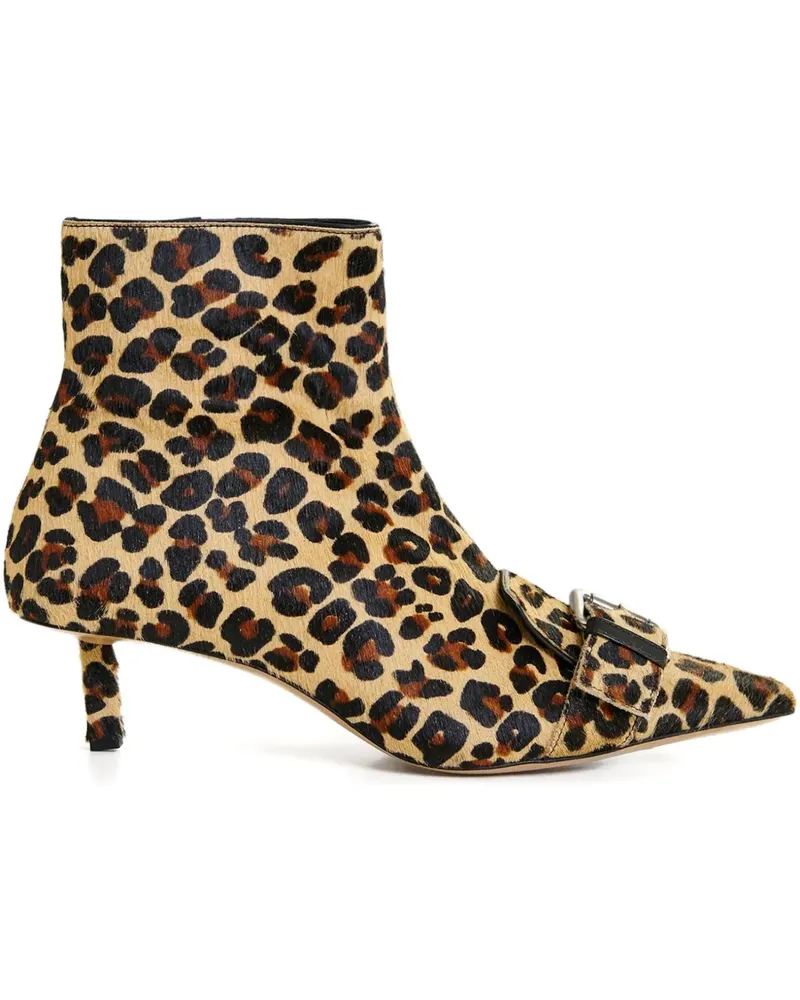 Essentiel Ickle Stiefeletten mit Leoparden-Print 45mm - Braun Braun