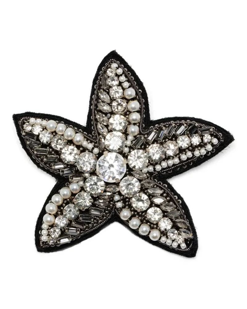 Dice Kayek Brosche mit Kristallen - Silber Silber
