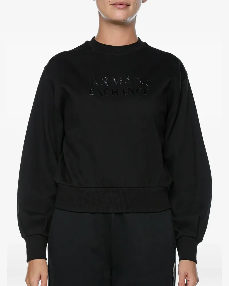 Armani Exchange logo-embossed sweatshirt - Schwarz Schwarz