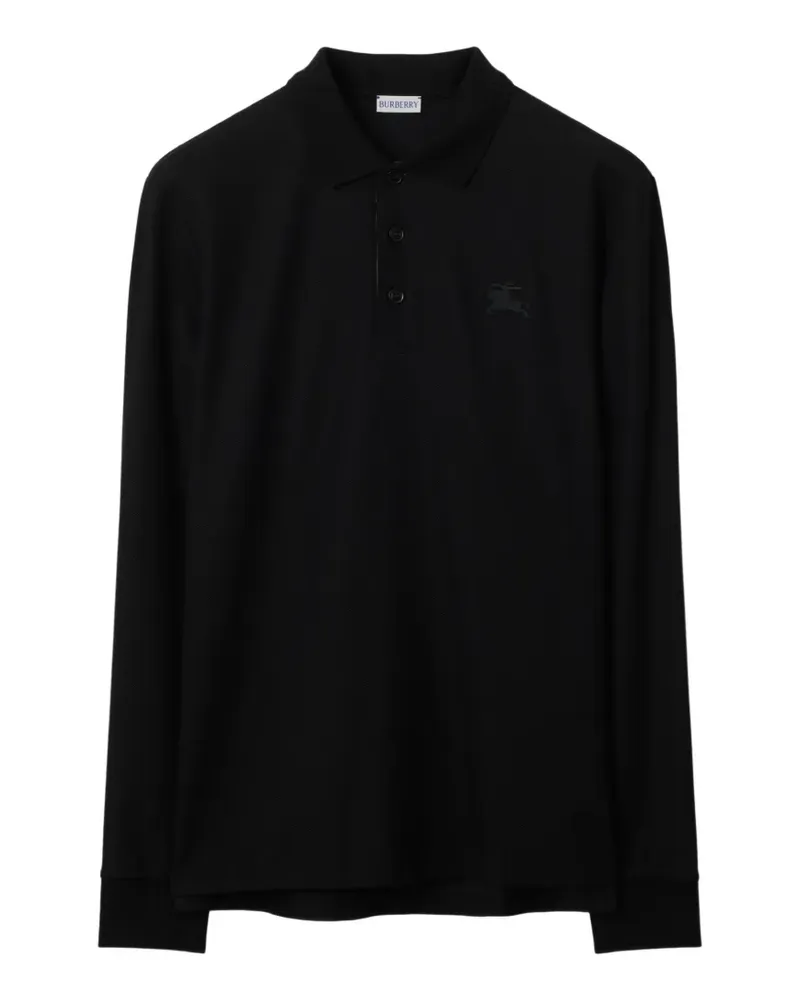Burberry Poloshirt mit langen Ärmeln - Schwarz Schwarz