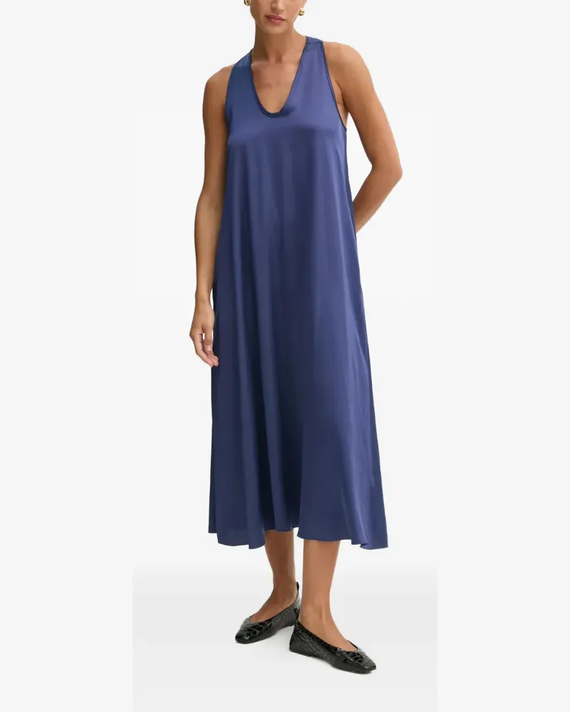 Fracomina v-neck pocket dress - Blau Blau