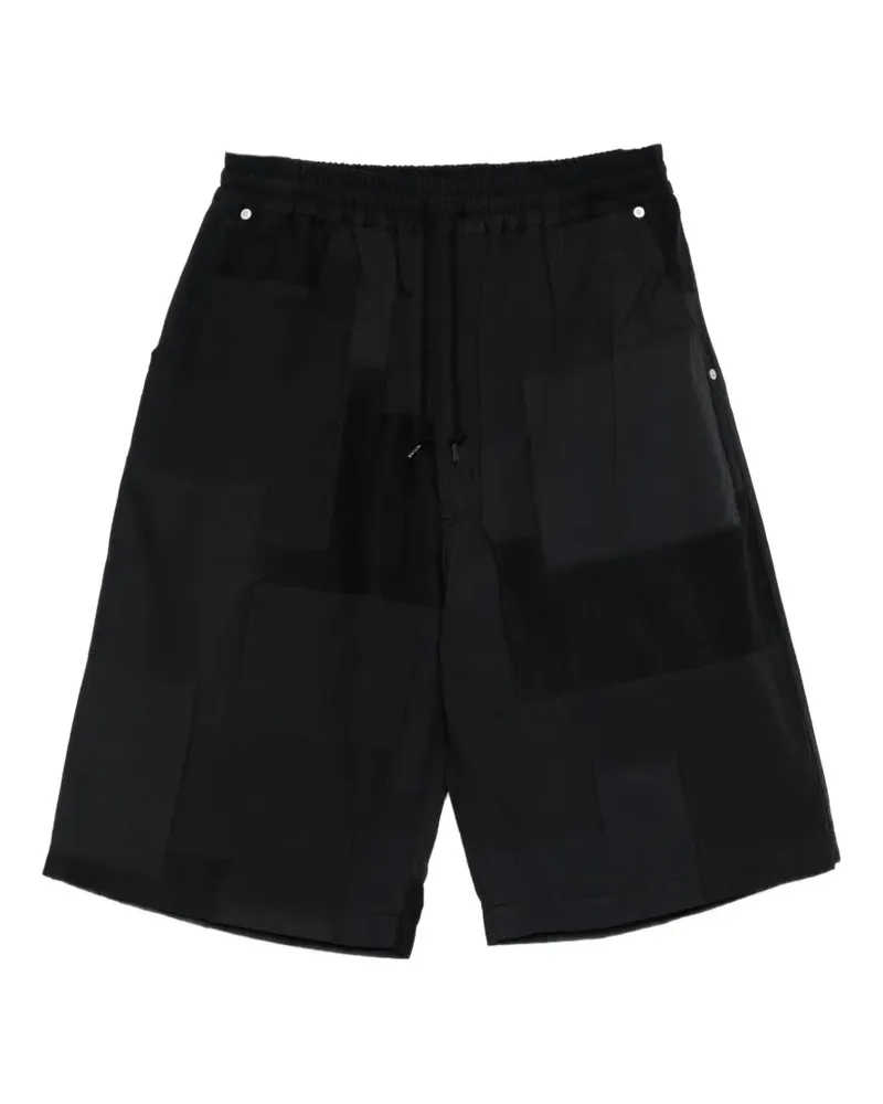 Comme des Garçons patchwork drawstring shorts - Schwarz Schwarz
