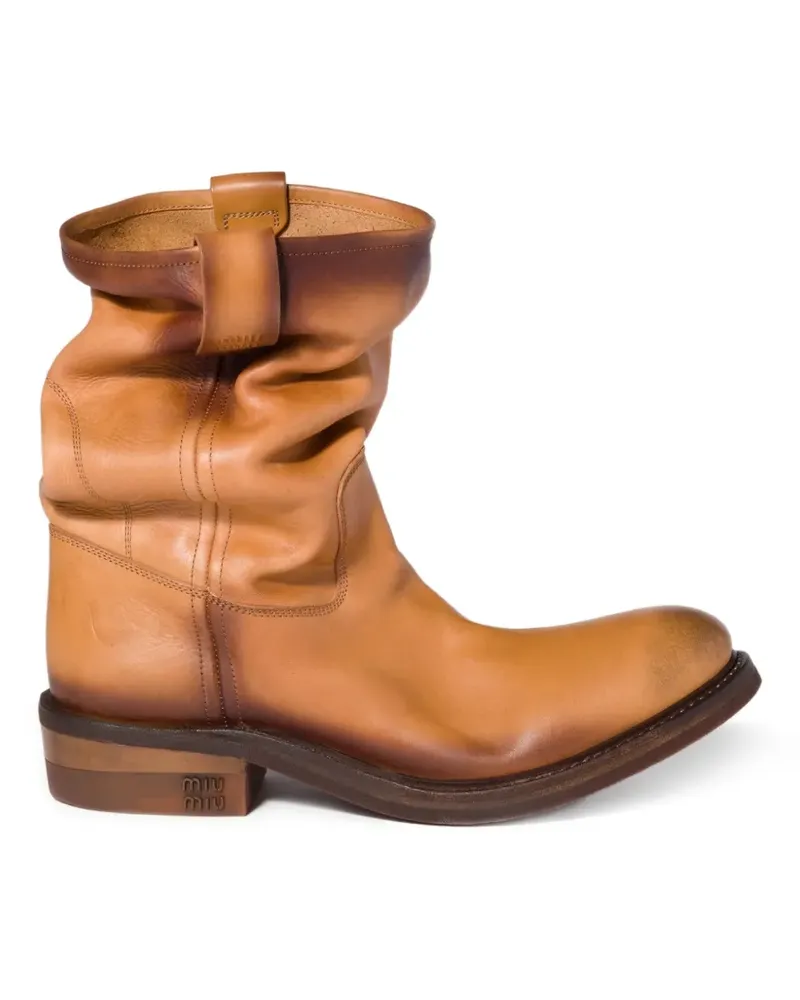 Miu Miu Lockere Stiefel - Braun Braun