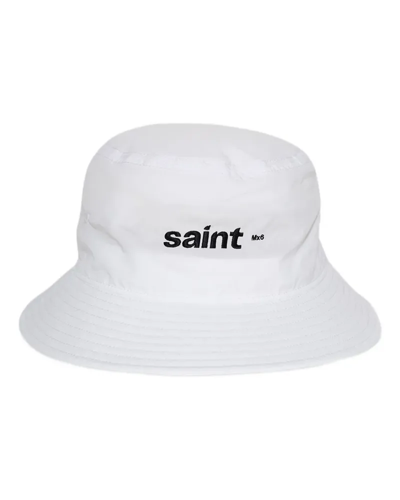 SAINT MXXXXXX Fischerhut mit Logo-Print - Weiß Weiß