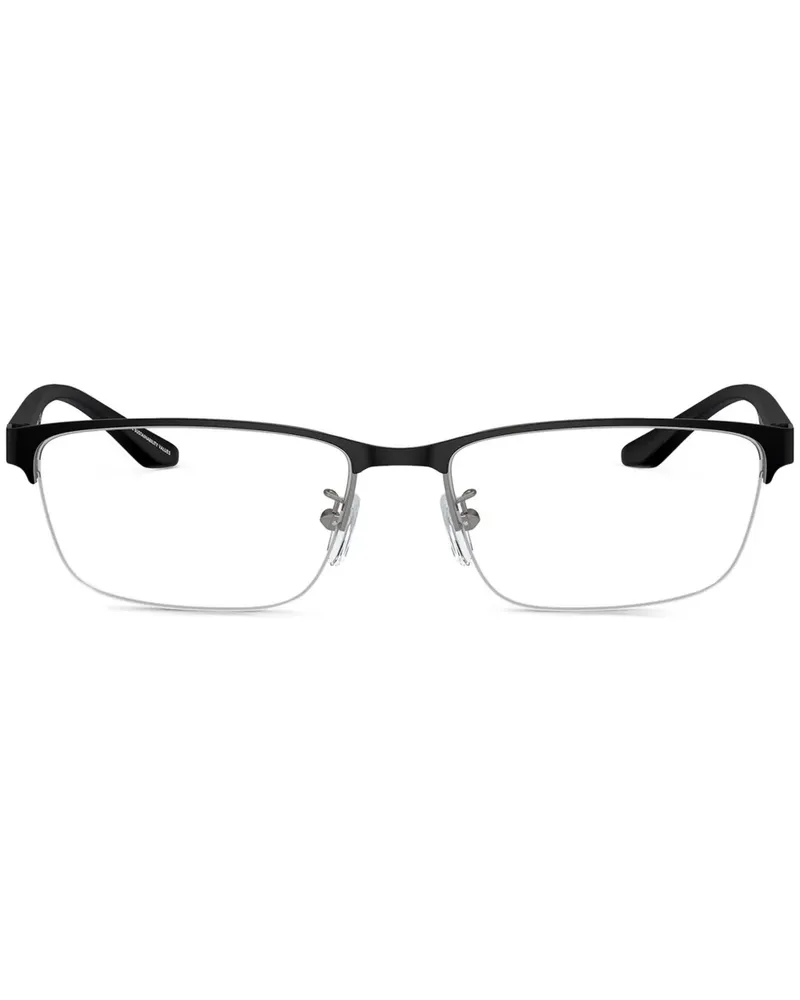 Emporio Armani Brille mit eckigem Gestell - Schwarz Schwarz
