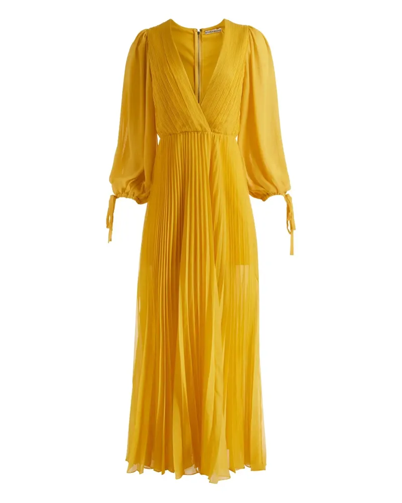 Alice + Olivia Nya Maxikleid mit V-Ausschnitt - Gelb Gelb
