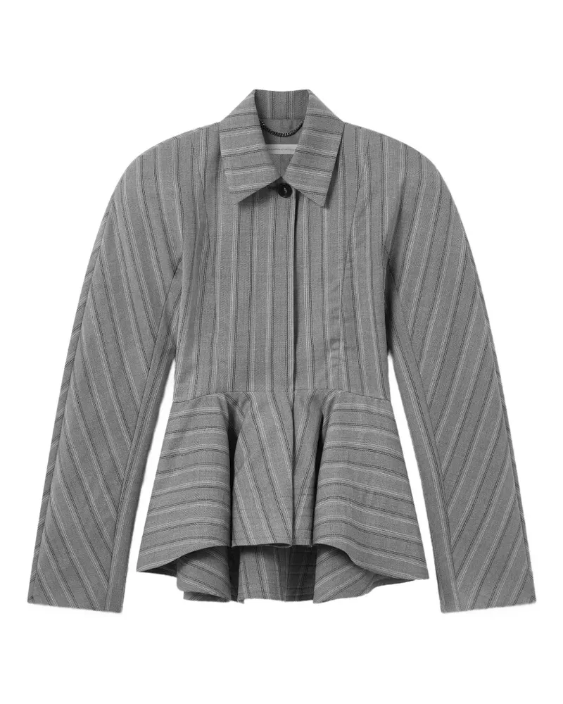 Stella McCartney Schmale Jacke mit Schößchen - Grau Grau