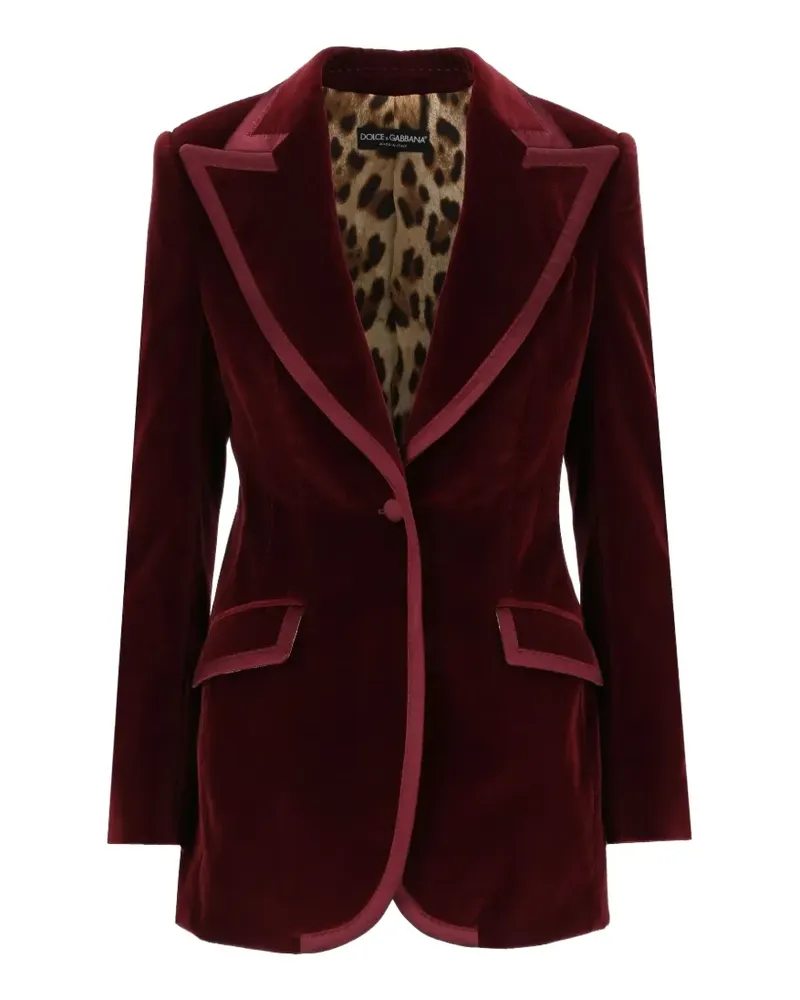 Dolce & Gabbana Turlington Jacke aus Samt - Violett Violett