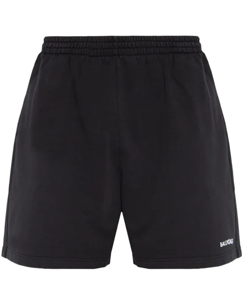 Balenciaga Joggingshorts mit Logo-Print Schwarz