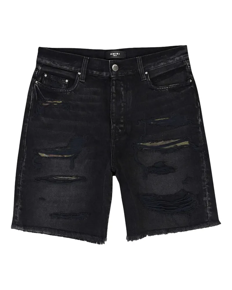 Amiri Jeans-Shorts in Distressed-Optik - Schwarz Schwarz
