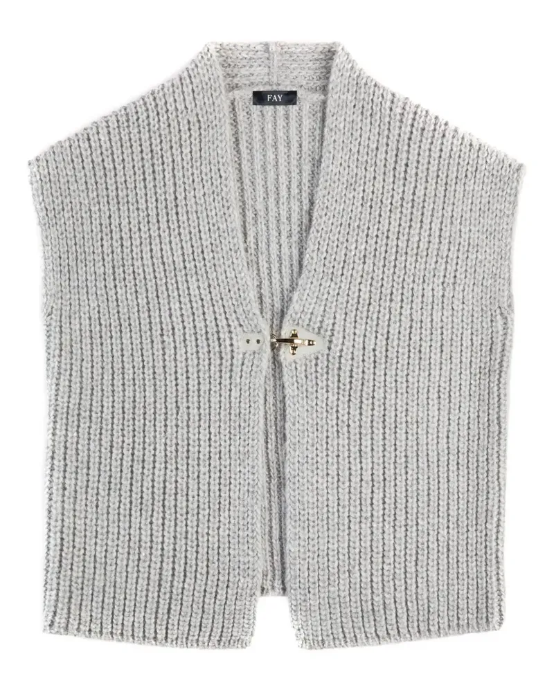Fay hook-fastening cardigan - Grau Grau