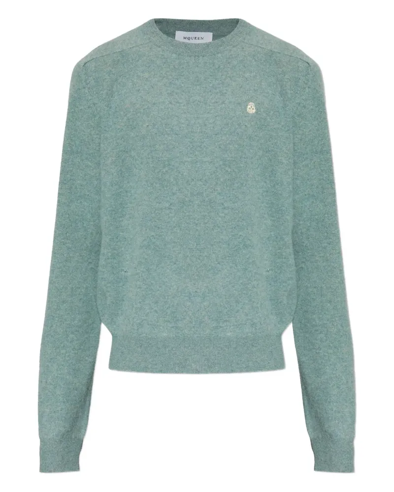 Alexander McQueen crew-neck wool sweater - Blau Blau