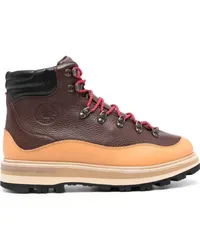 Moncler Peka Trek Lederstiefel Braun