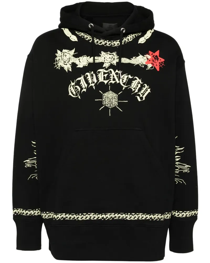 Givenchy Hoodie mit grafischem Print - Schwarz Schwarz