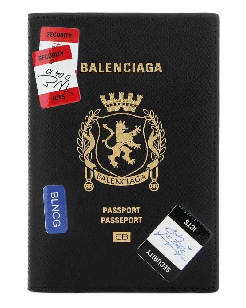 Balenciaga leather passport holder - Schwarz Schwarz