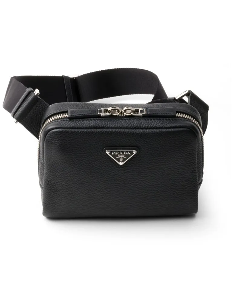 Prada Brique Schultertasche aus Saffiano-Leder - Schwarz Schwarz