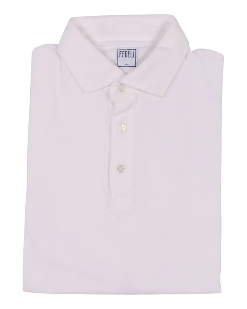 Fedeli Gestricktes Poloshirt - Weiß Weiß