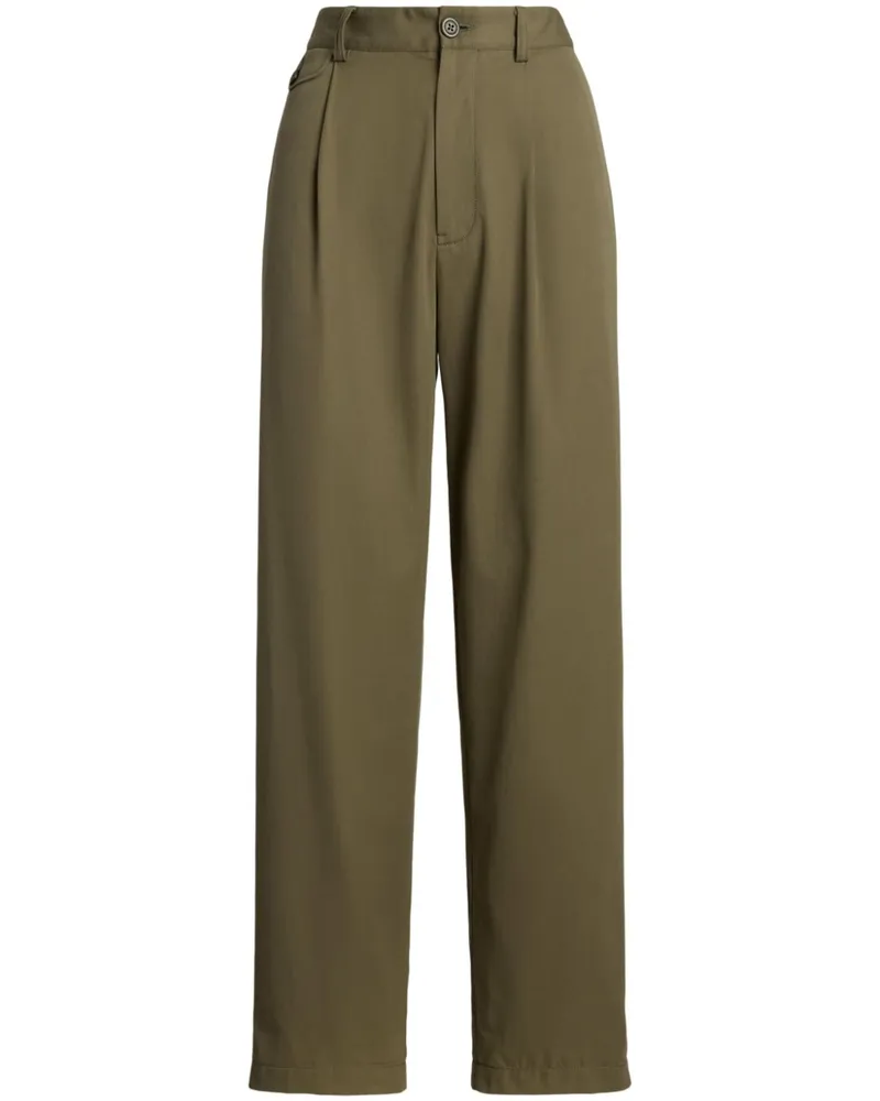 Ralph Lauren Wide-Leg-Hose mit Bundfalten - Grün Grün