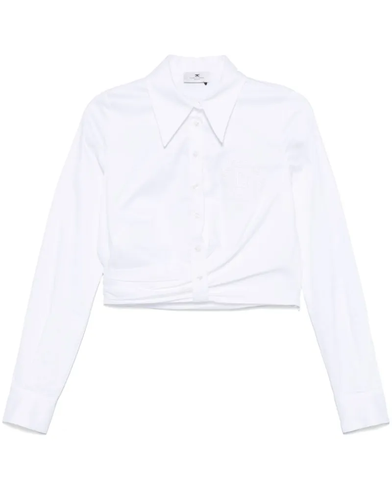 Elisabetta Franchi Cropped-Hemd aus Popeline - Weiß Weiß