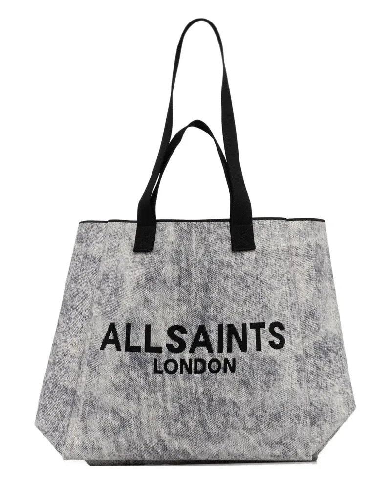 AllSaints Izzy Tote Bag mit Logo-Detail - Grau Grau