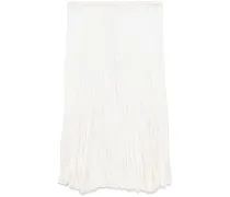 Charmeuse-Midirock aus Satin - Nude