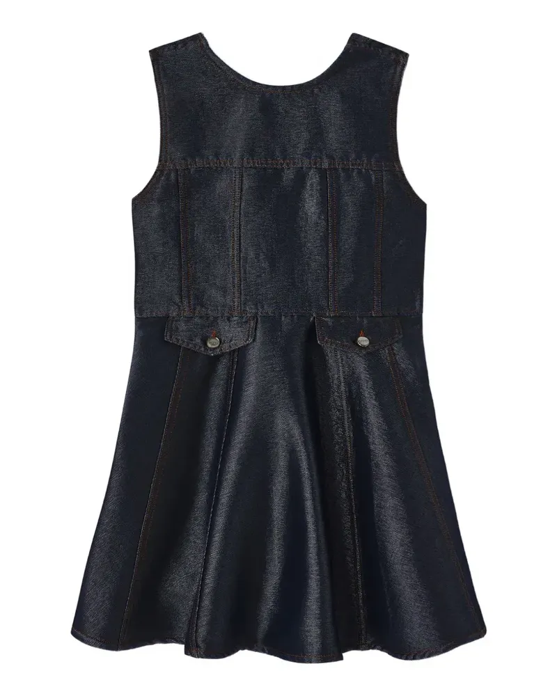 Ganni panelled denim dress - Blau Blau