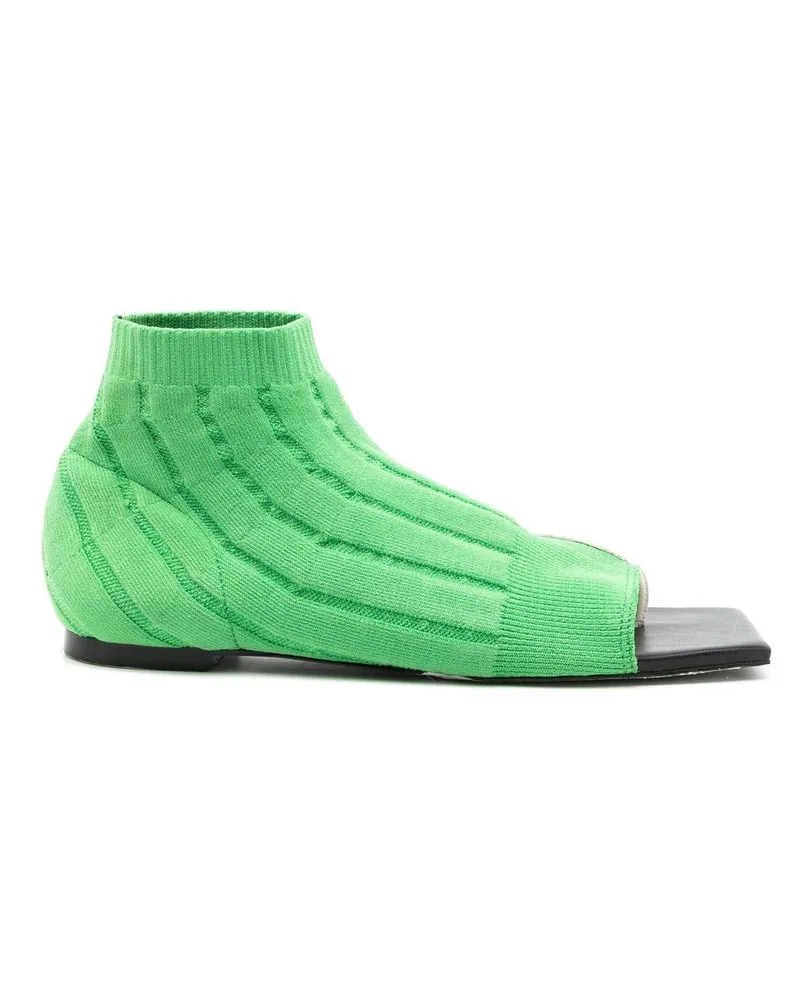 Gloria Coelho Gerippte Sandalen - Grün Grün