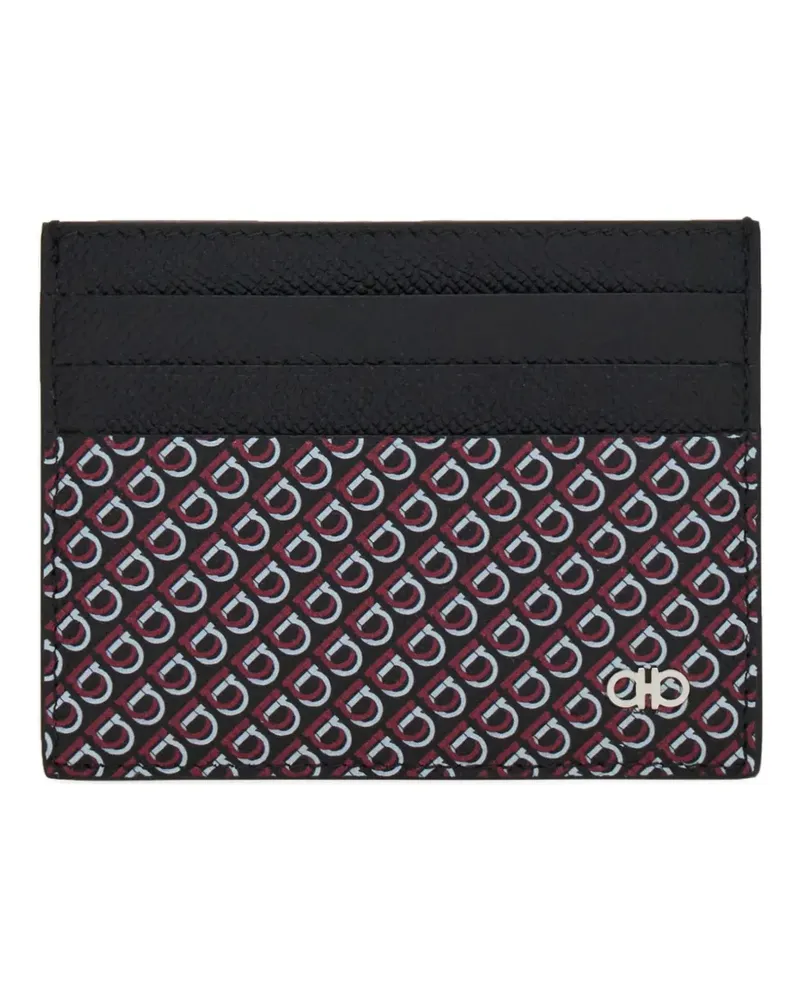 Ferragamo Kartenetui mit Gancini-Muster - Schwarz Schwarz