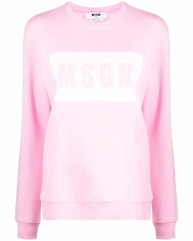 MSGM T-Shirt mit rundem Ausschnitt - Rosa Rosa