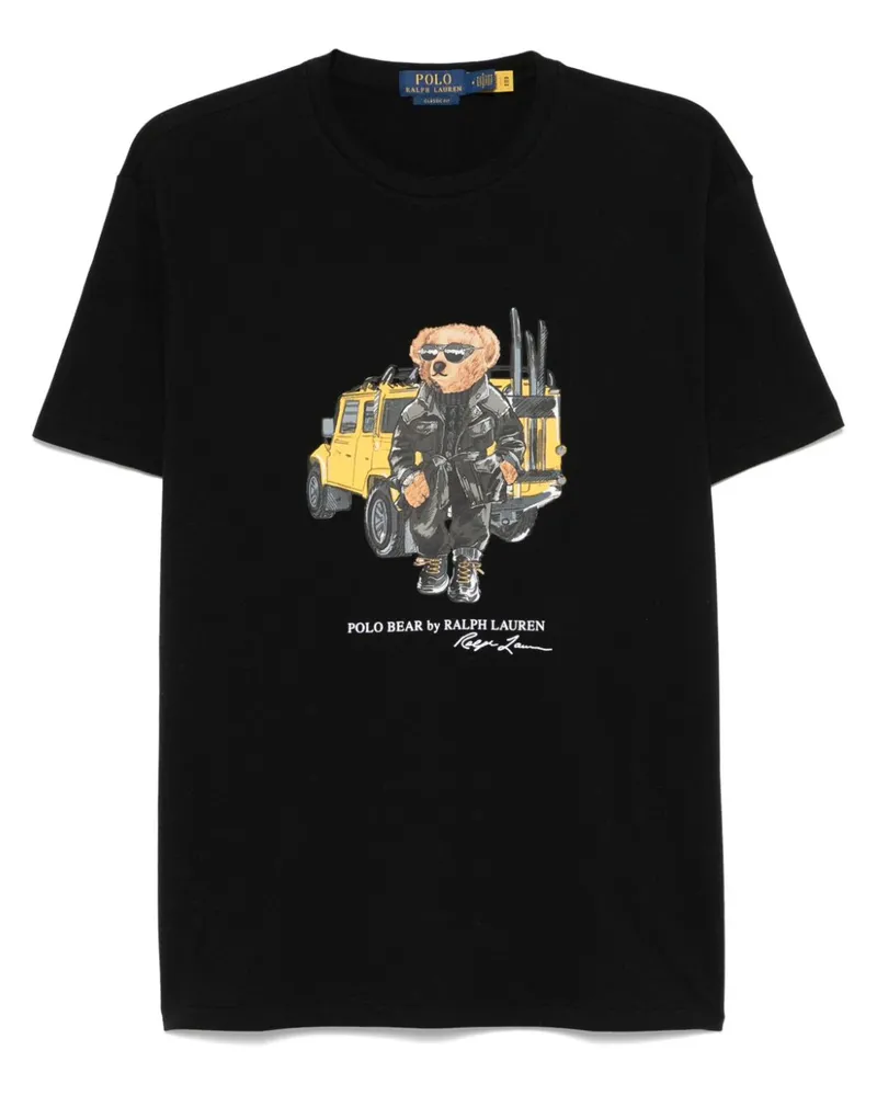 Ralph Lauren T-Shirt mit Polo Bear - Schwarz Schwarz