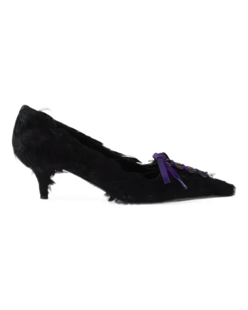 Prada Pumps mit Federn - Schwarz Schwarz