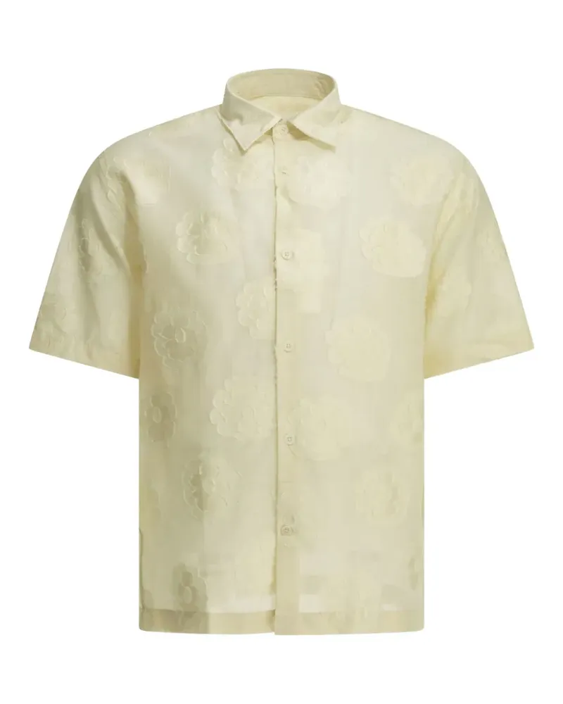 NN 07 Freddy floral-embroidered shirt - Weiß Weiß