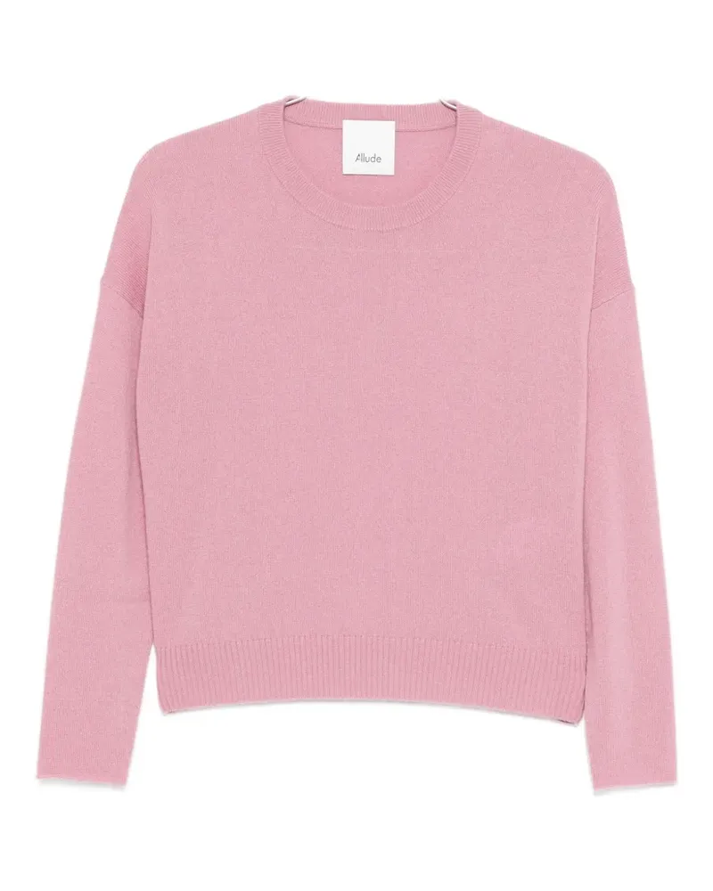 ALLUDE Kaschmirpullover mit Rundhalsausschnitt - Rosa Rosa