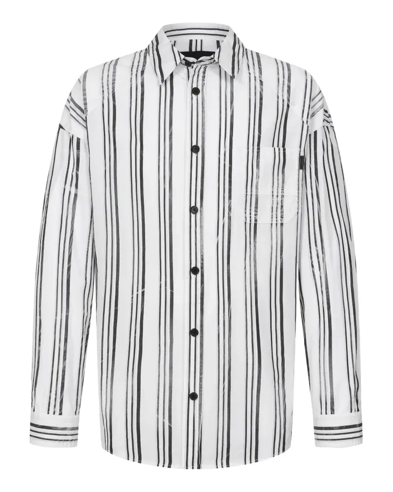 JUUN.J vertical-stripe shirt - Weiß Weiß