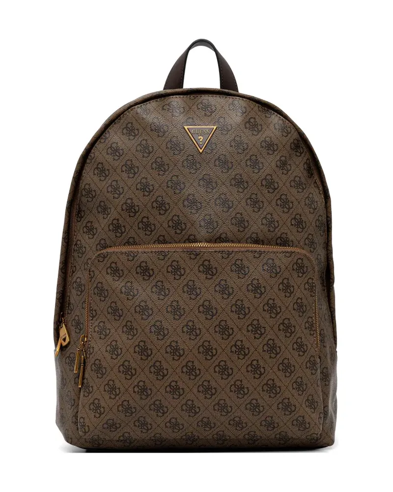 Guess Milano 4G monogram-print logo-plaque backpack - Braun Braun