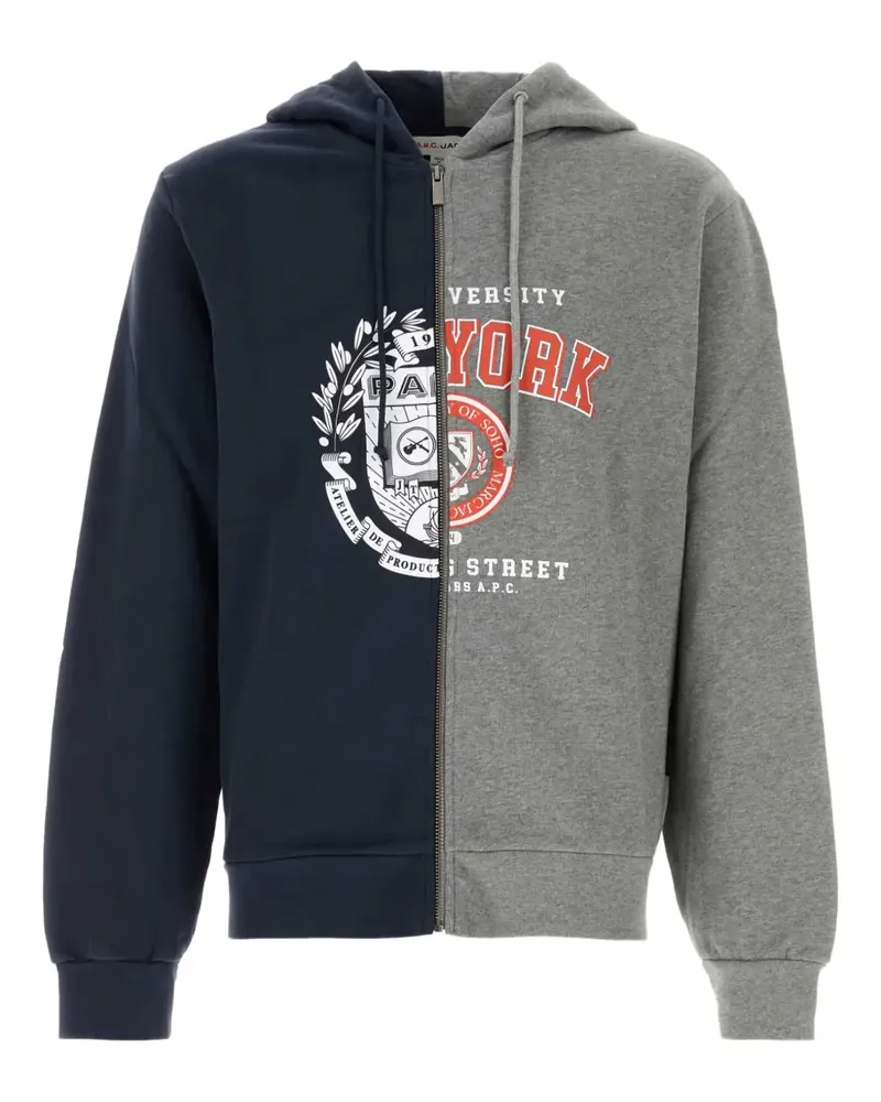 A.P.C. Kapuzenjacke mit Reißverschluss - Blau Blau