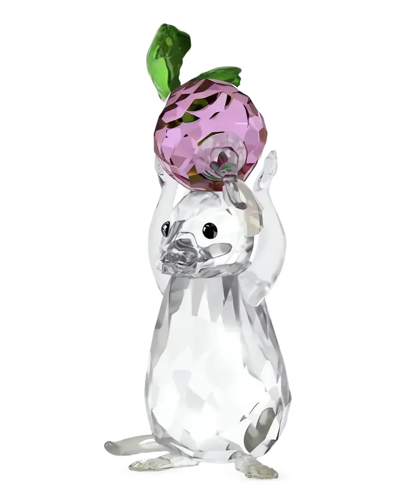 Swarovski Facettiertes Idyllia Maus- und Radieschen-Ornament - Weiß Weiß