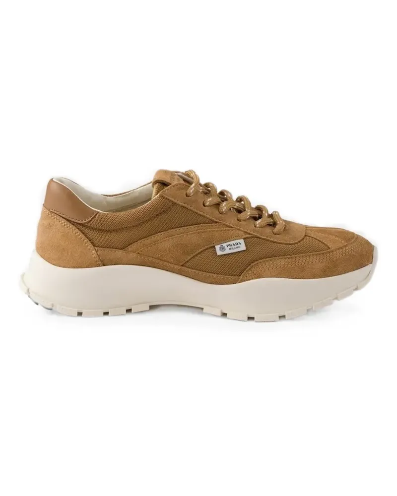 Prada Sneakers mit Kontrasteinsätzen - Braun Braun